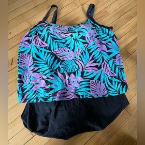 Catherine’s tropical one piece swim dress